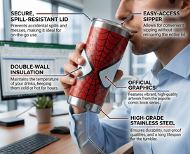 Bottle: SPÏDÊY Sipper (Double Decker Stainless Steel both for keeping Hot/Cold)