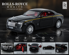 Rolls Royce Wraith ( Black Majesty) Luxury Die-Cast Collector Car