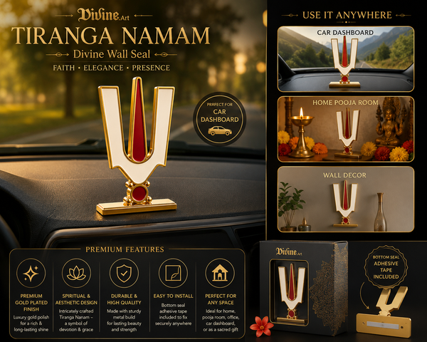 Divine Tiranga Namam – Premium Gold-Plated Divine Art Décor