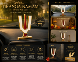 Divine Tiranga Namam – Premium Gold-Plated Divine Art Décor