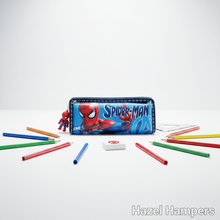 Stationary Pouch: 🕷️🕸️Spidey Themed Web Hero Multi-Compartment Premium Pencil Pouch with 3D Character Charm