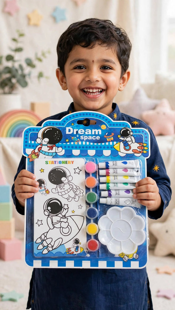 Dream Space Kids Painting & Colouring Stationery Kit