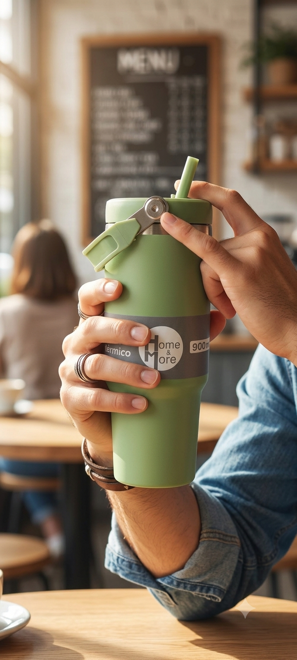 Bottle: Premium 900ml Stainless Steel Vacuum Tumbler – Black – Mint Green