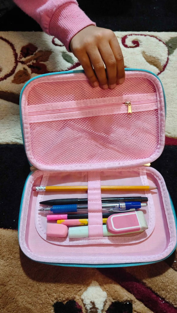 Stationery Pouch: 3D Unicorn Hardtop – Shockproof School  with Secure Zipper & Pen Loops