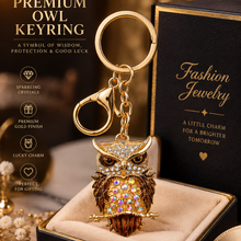 Keychain: Aura Crystal Owl Premium Bag/Car/Key Charm