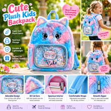 Backpack: Pastel Plush Cat Kids