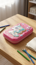 Unicorn 3D Hardtop Pencil Box – Multi-Compartment School Pouch for Girls