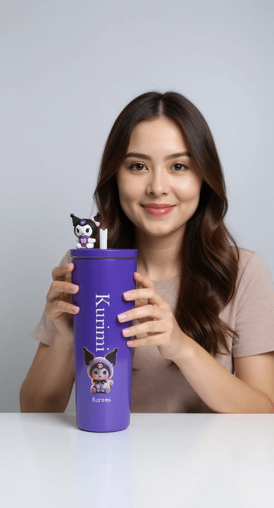 Kuromi Purple Water Bottle (Stainless Steel)