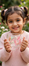 Blooming Floral Floating Flowers Double Decker Borosil Mug (Microwave Friendly)