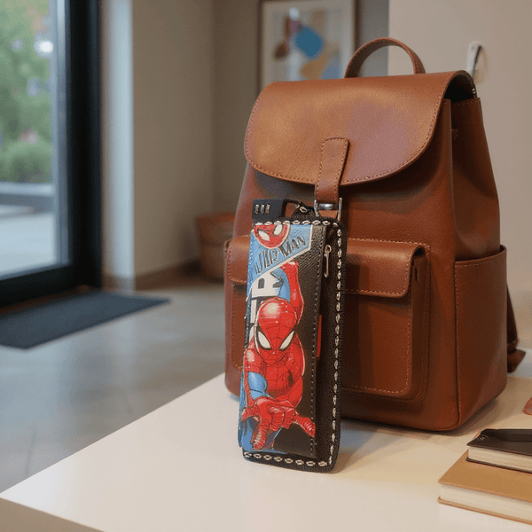 🕷-Man Print Stationery Pouch / Pencil with Combination Lock