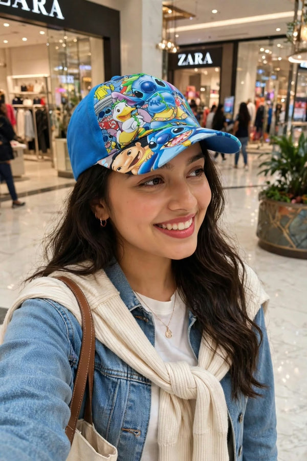Blue Galaxy Cute Monster Premium 🧢