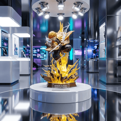 Anime:Agatsuma Zenitsu Head Carving Full Light Figure | Demons Slayer