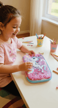 Stationery Pouch: 3D Unicorn Hardtop – Shockproof School  with Secure Zipper & Pen Loops