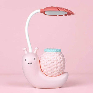 Lamp: Cute Snail LED Desk Lamp with Pen Holder & USB Cable