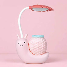 Lamp: Cute Snail LED Desk Lamp with Pen Holder & USB Cable